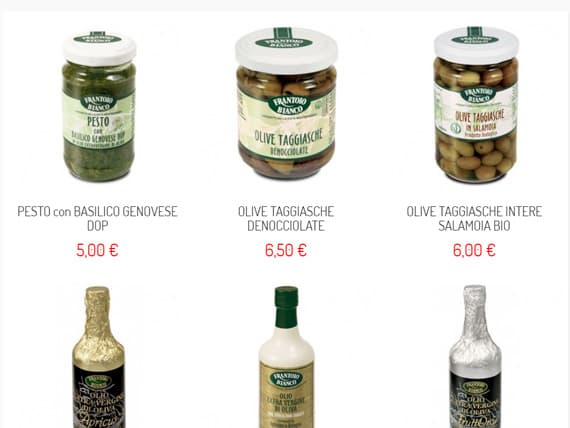 ecommerce prodotti liguri